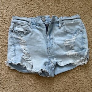 Mudd Light Blue Ripped Jean Shorts